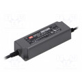 PWM-60-12; Power supply: switched-mode; for LED strips; 60W; 12VDC; 5A; IP67; MEAN WELL