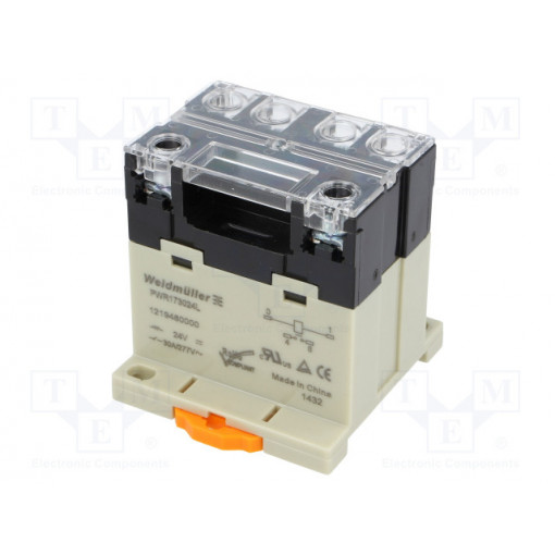 1219480000; Relay: electromagnetic; SPST-NO; 24VDC; 30A; max.277VAC; 1.9W; 120g; WEIDMÜLLER 1219480000; Relay: electromagnetic; SPST-NO; 24VDC; 30A; max.277VAC; 1.9W; 120g; WEIDMÜLLER