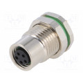 PXMBNI08RPF05BPC; Connector: M8; female; PIN: 5; for panel mounting,front side nut; BULGIN