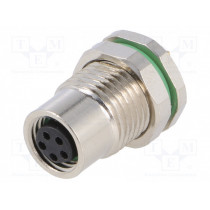 PXMBNI08RPF05BPC; Connector: M8; female; PIN: 5; for panel mounting,front side nut; BULGIN