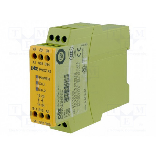 774325; Module: safety relay; Series: PNOZ X5; OUT: 2; Mounting: DIN; 24VDC; PILZ