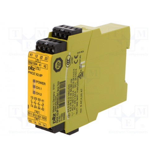 777302; Module: safety relay; Series: PNOZ X2.8P; IN: 4; OUT: 4; -35÷55°C; PILZ