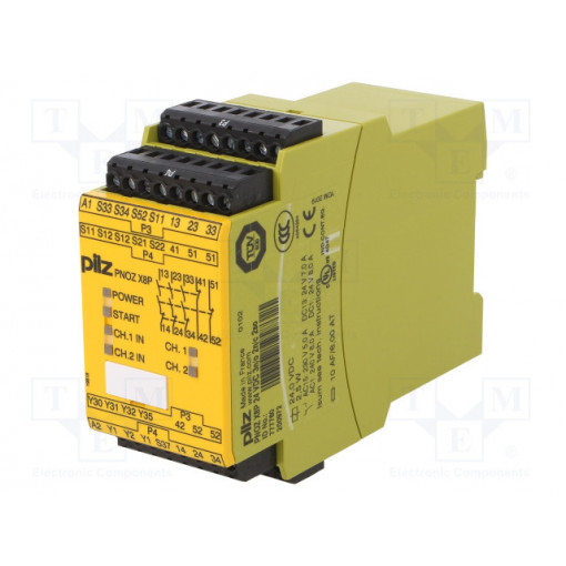 777760; Module: safety relay; Series: PNOZ X8P; IN: 3; OUT: 5; Mounting: DIN; PILZ