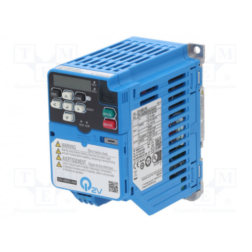 Q2V-AB002-AAA; Inverter; Max motor power: 0.25/0.37kW; Usup: 200÷240VAC; 0÷590Hz; OMRON