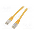 50540; Patch cord; F/UTP; 6; solid; CCA; PE; yellow; 0.25m; 26AWG; QOLTEC