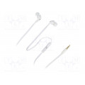 50801; Headphones with microphone; white; Jack 3,5mm; in-ear; 32Ω; 105dB; QOLTEC