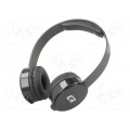 50817; Headphones with microphone; black; Jack 3,5mm; headphones; 32Ω; QOLTEC