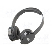 50817; Headphones with microphone; black; Jack 3,5mm; headphones; 32Ω; QOLTEC