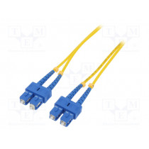 54002; Fiber patch cord; both sides,SC/UPC; 3m; LSZH; yellow; QOLTEC