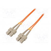 54010; Fiber patch cord; OM2; both sides,SC/UPC; 1m; LSZH; orange; QOLTEC 54010; Fiber patch cord; OM2; both sides,SC/UPC; 1m; LSZH; orange; QOLTEC
