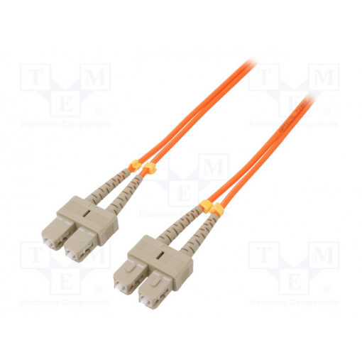 54011; Fiber patch cord; OM2; both sides,SC/UPC; 2m; LSZH; orange; QOLTEC