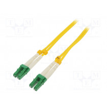54021; Fiber patch cord; both sides,LC/APC; 5m; LSZH; yellow; QOLTEC
