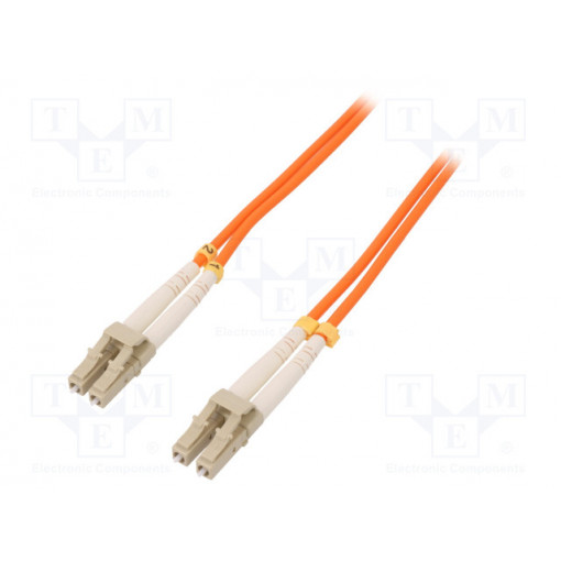 54023; Fiber patch cord; OM2; both sides,LC/UPC; 2m; LSZH; orange; QOLTEC