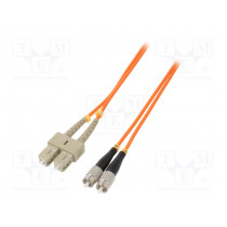 54048; Fiber patch cord; OM2; FC/UPC,SC/UPC; 2m; LSZH; orange; QOLTEC