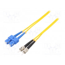 54061; Fiber patch cord; ST/UPC,SC/UPC; 3m; LSZH; Optical fiber: 9/125um; QOLTEC