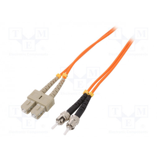 54065; Fiber patch cord; OM2; ST/UPC,SC/UPC; 3m; LSZH; orange; QOLTEC