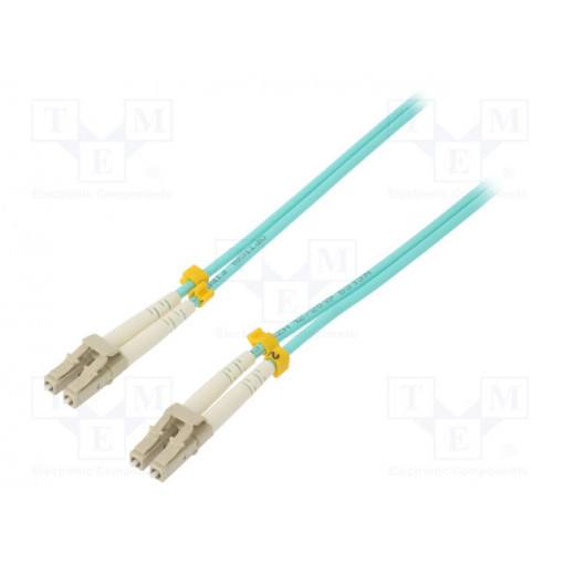 54075; Fiber patch cord; OM3; both sides,LC/UPC; 1m; LSZH; green; QOLTEC