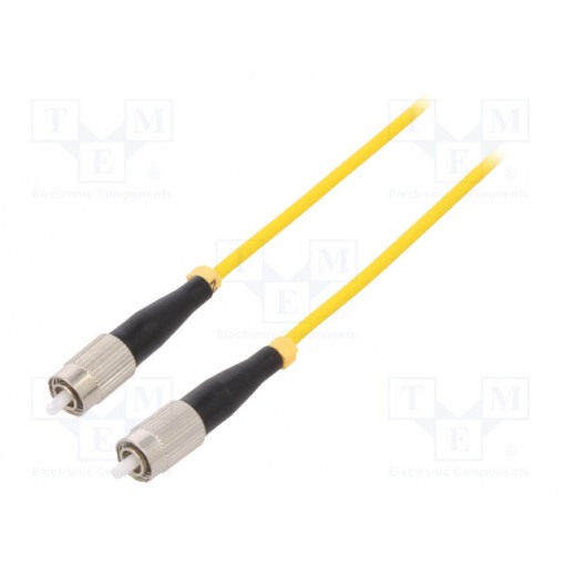 54306; Fiber patch cord; both sides,FC/UPC; 1m; LSZH; yellow; QOLTEC
