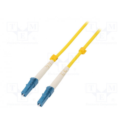 54325; Fiber patch cord; both sides,LC/UPC; 2m; LSZH; yellow; QOLTEC