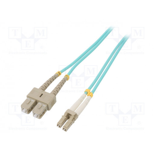 54348; Fiber patch cord; OM4; LC/UPC,SC/UPC; 1m; LSZH; green; QOLTEC
