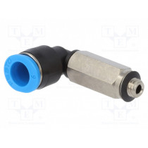 153341; Push-in fitting; threaded,angled 90°; M5; outside; -0.95÷6bar; FESTO