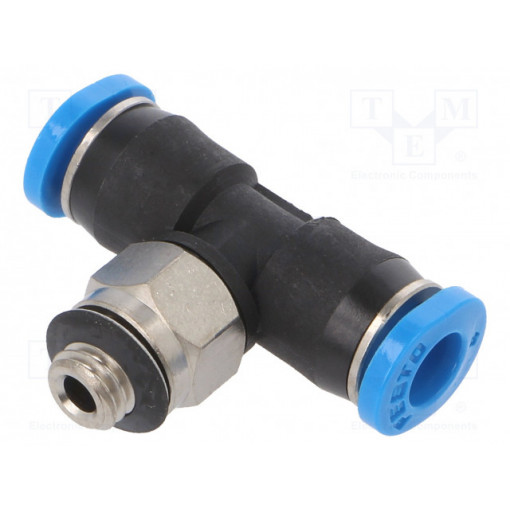 153354; Tee fitting; threaded,plug-in; M5; outside; -0.95÷6bar; 4mm; FESTO