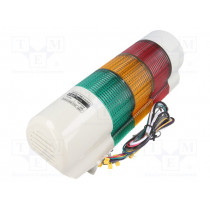 QWTDLF-WS-3-24-RAG; Signaller: signalling column; LED; red/amber/green; Usup: 24VDC; QLIGHT