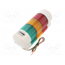 QWTL-3-24-RAG; Signaller: signalling column; LED; red/amber/green; Usup: 24VDC; QLIGHT