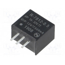 R-7812-0.5; Converter: DC/DC; 6W; Uin: 15÷32V; Uout: 12VDC; Iout: 500mA; SIP3; RECOM