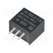 R-783.3-1.0; Converter: DC/DC; 3.3W; Uin: 4.75÷18V; Uout: 3.3VDC; Iout: 1A; SIP3; RECOM