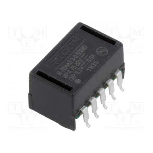 R-78AA3.3-0.5SMD; Converter: DC/DC; 1.65W; Uin: 4.75÷32V; Uout: 3.3VDC; Iout: 500mA; RECOM R-78AA3.3-0.5SMD; Converter: DC/DC; 1.65W; Uin: 4.75÷32V; Uout: 3.3VDC; Iout: 500mA; RECOM