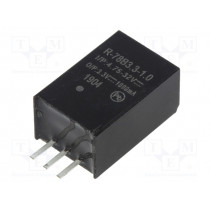 R-78B3.3-1.0; Converter: DC/DC; 3.3W; Uin: 4.75÷32V; Uout: 3.3VDC; Iout: 1A; SIP3; RECOM