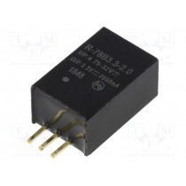R-78B3.3-2.0; Converter: DC/DC; 6.6W; Uin: 4.75÷32V; Uout: 3.3VDC; Iout: 2A; SIP3; RECOM