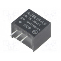 R-78E15-0.5; Converter: DC/DC; 7.5W; Uin: 18÷28V; Uout: 15VDC; Iout: 500mA; SIP3; RECOM