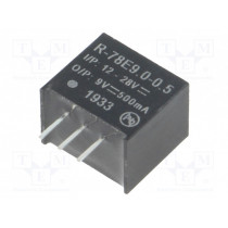 R-78E9.0-0.5; Converter: DC/DC; 4.5W; Uin: 12÷28V; Uout: 9VDC; Iout: 500mA; SIP3; RECOM