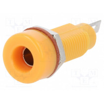 ; Socket; 4mm banana; 10A; 60VDC; orange; nickel plated; insulated; SCI