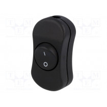 R13-901-BB; ROCKER; SPST; Pos: 2; OFF-ON; 3A/250VAC; black; none; 50mΩ; UL94V-2; SCI