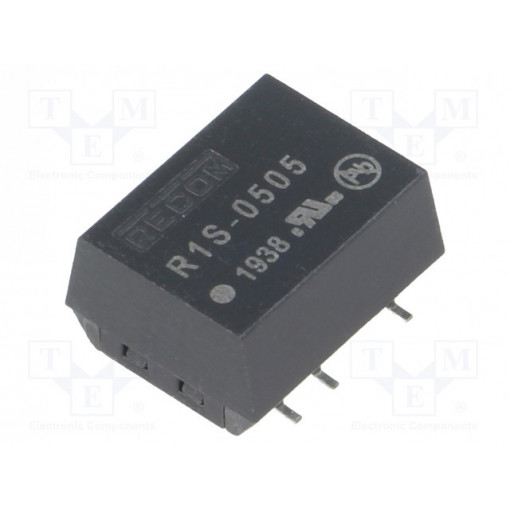 R1S-0505; Converter: DC/DC; 1W; Uin: 4.5÷5.5V; Uout: 5VDC; Iout: 200mA; SMD; RECOM