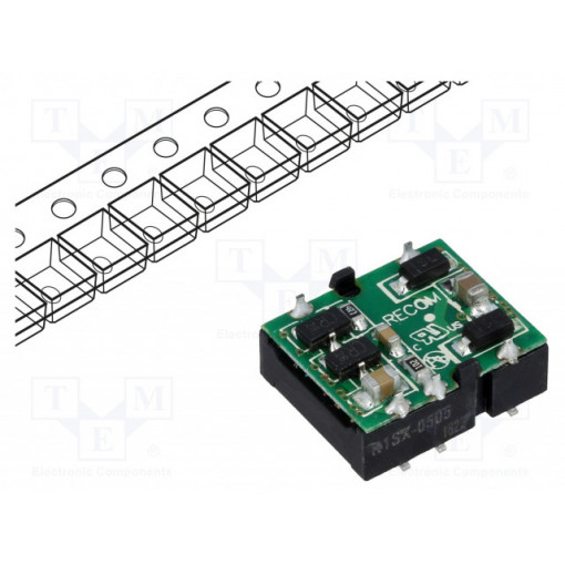 R1SX-0505-R; Converter: DC/DC; 1W; Uin: 4.5÷5.5V; Uout: 5VDC; Iout: 200mA; SMD; RECOM