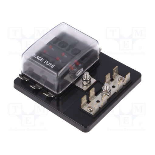 R3-76B-01-3L106; Fuse acces: fuse boxes; fuse: 19mm; 30A; screw; Body: black; UL94V-0; SCI