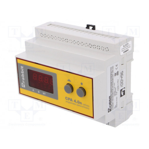 CPA 4.0N; Programmable time switch; 230VAC; DIN; OUT 1: 230VAC/8A; IP20; RABBIT CPA 4.0N; Programmable time switch; 230VAC; DIN; OUT 1: 230VAC/8A; IP20; RABBIT