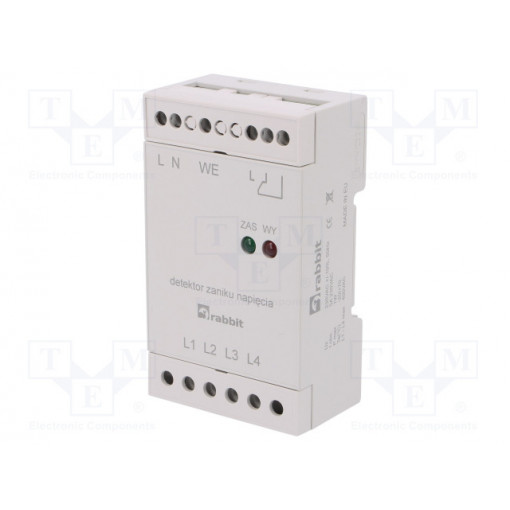 DZN; Module: voltage monitoring relay; phase failure; 230VAC; DIN; RABBIT DZN; Module: voltage monitoring relay; phase failure; 230VAC; DIN; RABBIT