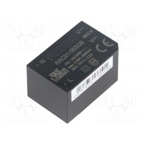 RAC01-05SGB; Converter: AC/DC; 1W; Uout: 5VDC; Iout: 200mA; 63%; Mounting: PCB; RECOM