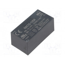RAC15-12SK; Converter: AC/DC; 15W; Uout: 12VDC; Iout: 1.67A; 86%; Mounting: PCB; RECOM