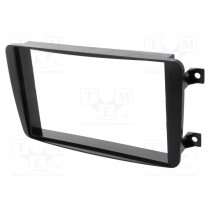 ; Radio mounting frame; Mercedes; 2 DIN; black; 4CARMEDIA
