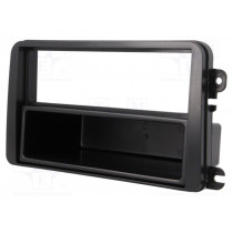 ; Radio mounting frame; VW; 2 ISO; black; 4CARMEDIA
