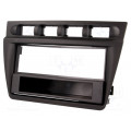 ; Radio mounting frame; Kia; 1 DIN; black; 
