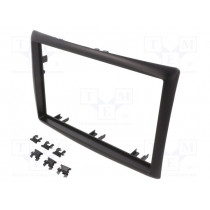; Radio mounting frame; Renault; 2 DIN; black; 4CARMEDIA