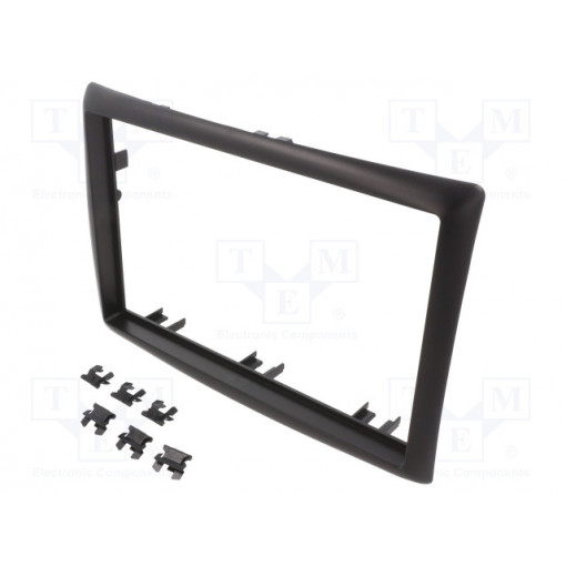 ; Radio mounting frame; Renault; 2 DIN; black; 4CARMEDIA