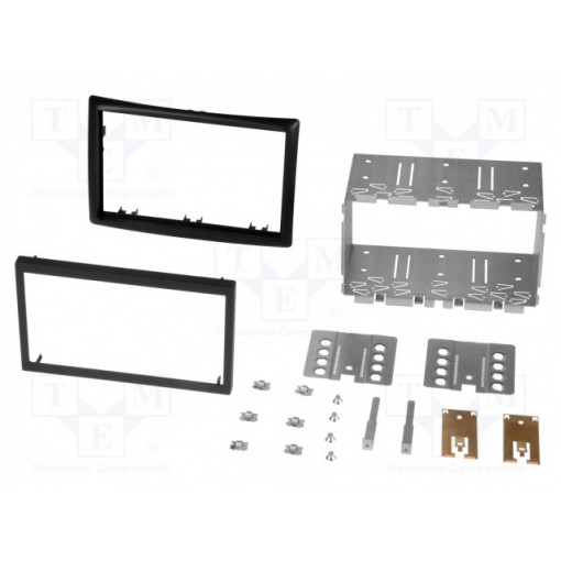 MA70005/T+KIT; Radio mounting frame; Renault; 2 DIN; black; PER.PIC.